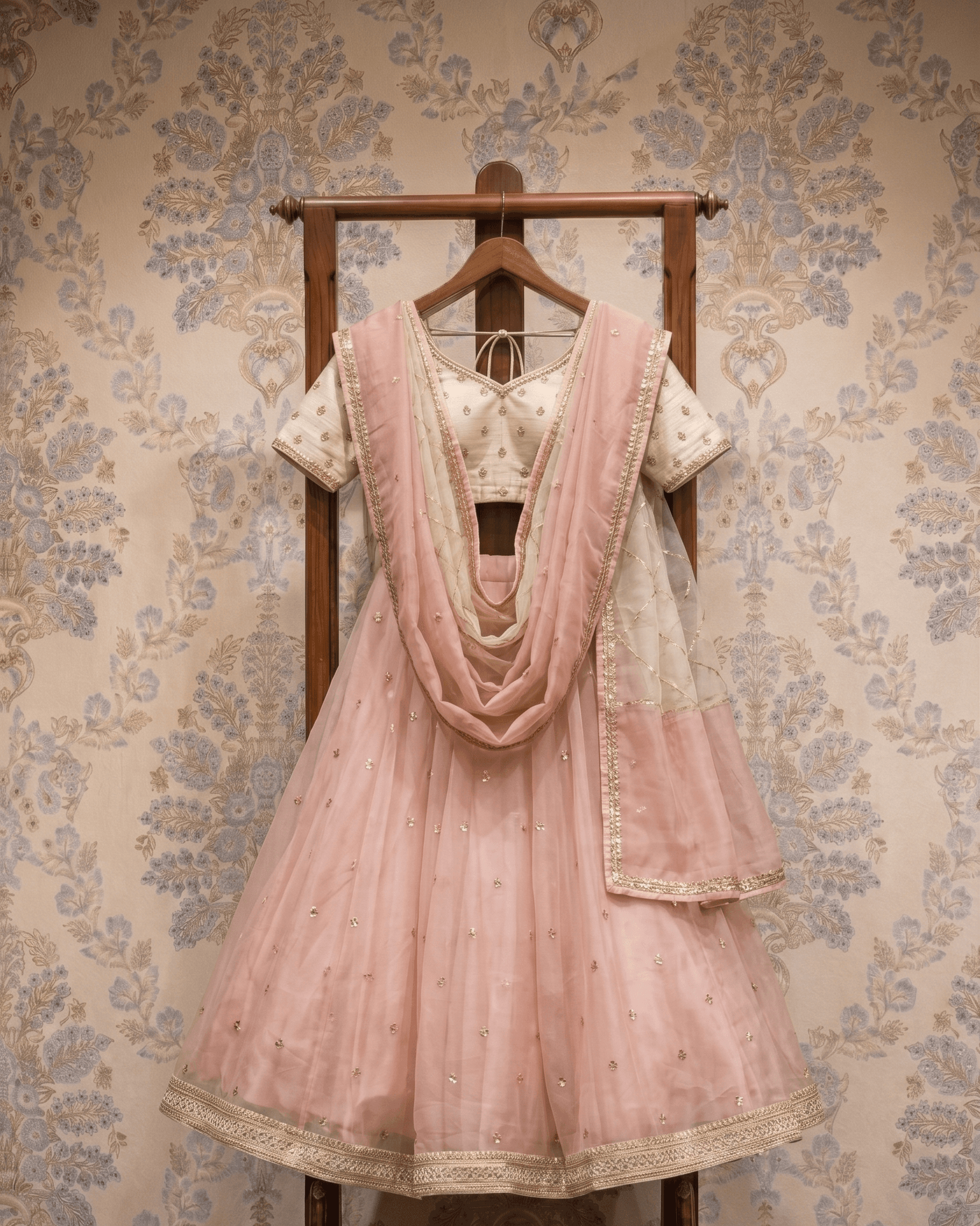 Peach Floating with White